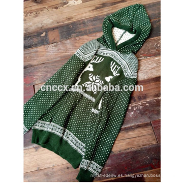 PK17ST084 sudadera de reno de Navidad con capucha